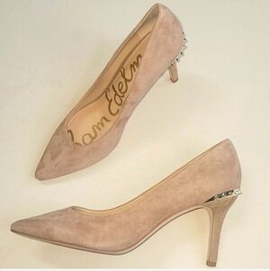 SAM EDELMAN TONIA SUEDE oatmeal Pumps  Size 7.5